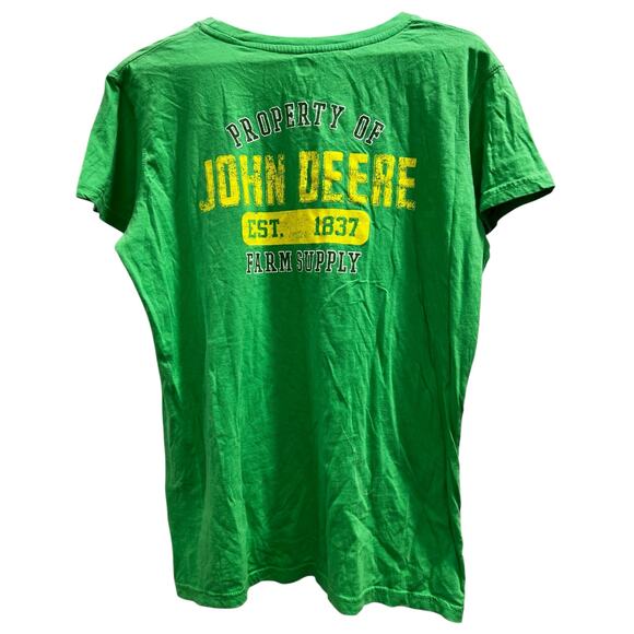 JOHN DEERE Green Woman’s graphic logo tee plus sz XXL 2X - Picture 1 of 5